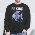 Be Kind Rainbow Scale Fish Teacher Reading Book Toddler Sweatshirt Gifts for Old Men