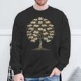 Knowledge Growth Tree Bibliophile Book Lover Library Art Sweatshirt Gifts for Old Men