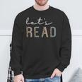 Let's Read Book Nerd Reading Book Lover Librarian Teacher Sweatshirt Gifts for Old Men