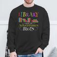 Librarian Adventure Book Reader Library Book Sweatshirt Gifts for Old Men