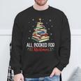 Librarian Book Lover Men Women Kids All Booked For Christmas Sweatshirt Gifts for Old Men