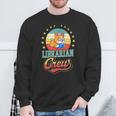 Librarian Crew Cute Library Dog Book Reading Men Women Sweatshirt Gifts for Old Men
