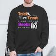 Librarian Halloween Trick Or Treat Bat & Books Sweatshirt Gifts for Old Men