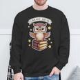 Library Squad Book Owl Wisdom Nerd Librarian Club Sweatshirt Gifts for Old Men
