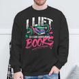 I Lift So I Can Carry More Books Reading Reader Workout Gym Sweatshirt Gifts for Old Men
