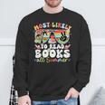 Most Likely To Read Books All Summer Book Lovers Last Day Sweatshirt Gifts for Old Men