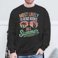 Most Likely To Read Books All Summer Break Beach Readers Sweatshirt Gifts for Old Men Most Likely To Read Books All Summer Break Beach Readers Sweatshirt Gifts for Old Men