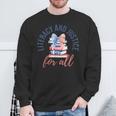 Literacy And Justice For All Book Coquette Bookworm 4th July Sweatshirt Gifts for Old Men Literacy And Justice For All Book Coquette Bookworm 4th July Sweatshirt Gifts for Old Men