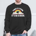 Take A Look It's In A Book Bookworm Reading Sweatshirt Gifts for Old Men