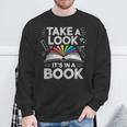 Take A Look Its In A Book Chalkboard Team Bookworm Librarian Sweatshirt Gifts for Old Men Take A Look Its In A Book Chalkboard Team Bookworm Librarian Sweatshirt Gifts for Old Men