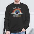 Take A Look It's In A Book Rainbow Bookworm Book Lover Sweatshirt Gifts for Old Men