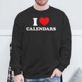 Love Calendars Year Date Book Month Picture Collector Sweatshirt Gifts for Old Men
