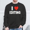 I Love Editing Heart Movie Film Newspaper Journalism Book Sweatshirt Gifts for Old Men I Love Editing Heart Movie Film Newspaper Journalism Book Sweatshirt Gifts for Old Men