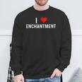 I Love Enchantment Heart Romance Love Lovers Books Novels Sweatshirt Gifts for Old Men