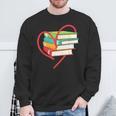 I Love Reading Heart Love Books TShirt Library Bookworm Sweatshirt Gifts for Old Men