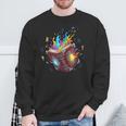 Magic Spell Book Open Rainbow Runes Fantasy Arcane Sweatshirt Gifts for Old Men