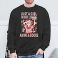 Manga Anime Stuff Just A Girl Who Loves Anime And Books Sweatshirt Gifts for Old Men