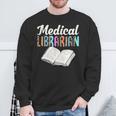Medical Librarian Leopard Print Library Book Graphic Sweatshirt Gifts for Old Men