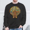 Melanin Afro Women Girl Book Librarian History African Sweatshirt Gifts for Old Men