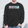 Mr Men Mr Strong Mr Small Retro Comic Book Sweatshirt Gifts for Old Men