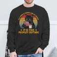 All I Need Is Coffee And My Books It Is Too Peopley Outside Sweatshirt Gifts for Old Men