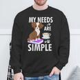 My Needs Are Simple Dog Coffee Books Humor Sweatshirt Gifts for Old Men My Needs Are Simple Dog Coffee Books Humor Sweatshirt Gifts for Old Men