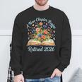 New Chapter Begins Retired 2026 Watercolor Floral Book Women Sweatshirt Gifts for Old Men
