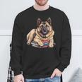Norwegian Elkhound Books Reading Dog Breed Graphic Sweatshirt Gifts for Old Men