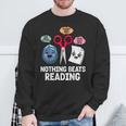 Nothing Beats Reading Rock Paper Scissors Book Lover Sweatshirt Gifts for Old Men