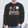Nothing Beats Reading Rock Paper Scissors For Book Lover Sweatshirt Gifts for Old Men