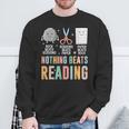 Nothing Beats Reading Rock Paper Scissors Books Lover Sweatshirt Gifts for Old Men