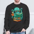 Octopus Reading Book Reading Bookworm Reader Sweatshirt Gifts for Old Men Octopus Reading Book Reading Bookworm Reader Sweatshirt Gifts for Old Men