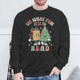 Oh What Fun It Is To Read Christmas Tree Book Lover Groovy Sweatshirt Gifts for Old Men