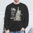 Oh What Fun It Is To Read Librarian Christmas Book Lover Sweatshirt Gifts for Old Men