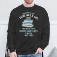 Once Upon a Timee There Was a Girl Who Loved Catts And Books Sweatshirt Gifts for Old Men