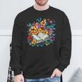 Open Book With Colorful Floral Reading Magic Sweatshirt Gifts for Old Men Open Book With Colorful Floral Reading Magic Sweatshirt Gifts for Old Men