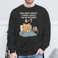 Orange Cat Reading Book 67 Six Seven Meme Sweatshirt Gifts for Old Men