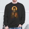 Orthodox Icon Of Seraphim Rose Holding The Holy Book Sweatshirt Gifts for Old Men