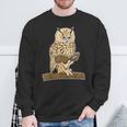 Owl Reading With Eye Glasses Book Student Teacher Bookworm For Men Women Kids Sweatshirt Gifts for Old Men