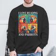 Parrot Love Reading And Parrots Child Book Lover Sweatshirt Gifts for Old Men Parrot Love Reading And Parrots Child Book Lover Sweatshirt Gifts for Old Men