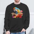 Parrot Reading Book Sweatshirt Gifts for Old Men Parrot Reading Book Sweatshirt Gifts for Old Men