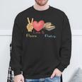 Peace Love & Poetry Poet Books Literature Writing Sweatshirt Gifts for Old Men