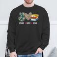 Peace Love Read Book Lover Reading Bookworm Reader Sweatshirt Gifts for Old Men Peace Love Read Book Lover Reading Bookworm Reader Sweatshirt Gifts for Old Men