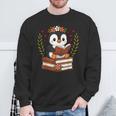 Penguin Reading Book Graphic Penguin With Book Floral Sweatshirt Gifts for Old Men Penguin Reading Book Graphic Penguin With Book Floral Sweatshirt Gifts for Old Men