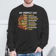 My Perfect Day Wake Up Read Books Funny Book Lover Tee Sweatshirt Gifts for Old Men
