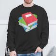 Pile Of Books Stack Of Books Costume Sweatshirt Gifts for Old Men