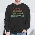 Plot Twists Mystery Book Lover Reading Literary Bookish Sweatshirt Gifts for Old Men