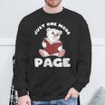 Polar Bear And Books Just One More Page Sweatshirt Gifts for Old Men