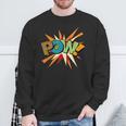 POW Colorful Comic Book Pop Art Fun Superhero Sweatshirt Gifts for Old Men
