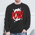 POW Comic Art Book Superhero Bubble Cartoon T-Shirt Sweatshirt Gifts for Old Men